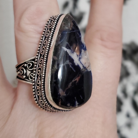 New Sodalite 925 Silver Ring. - Picture 2 of 8